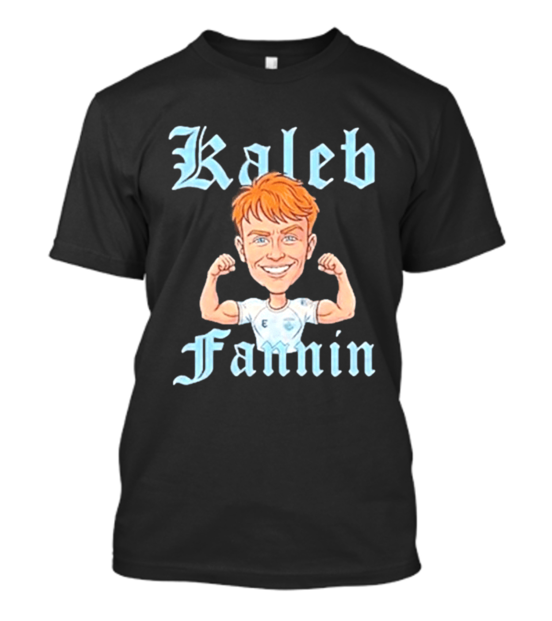 Kaleb Fannin Cartoon Character Flexing Muscles T-Shirt