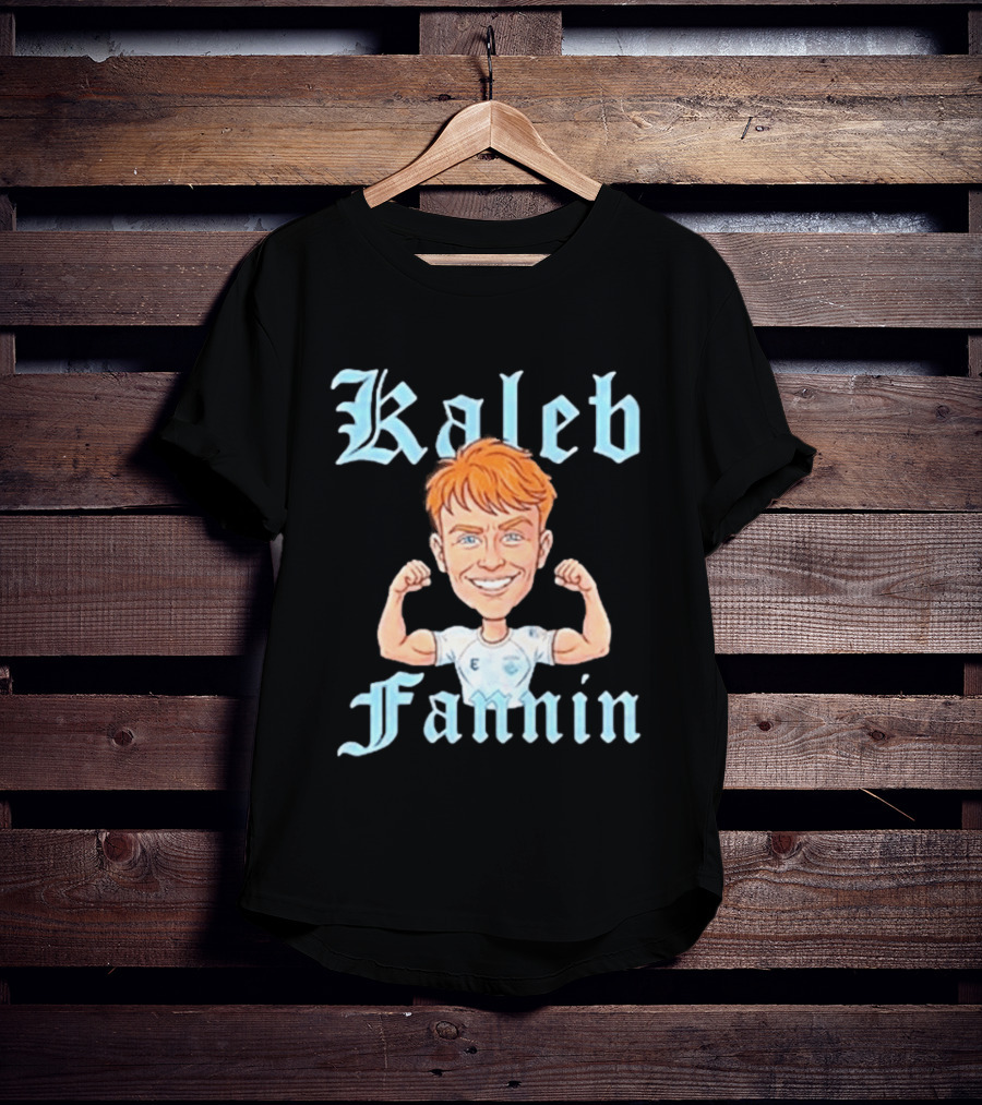 Kaleb Fannin Cartoon Character Flexing Muscles T-Shirt