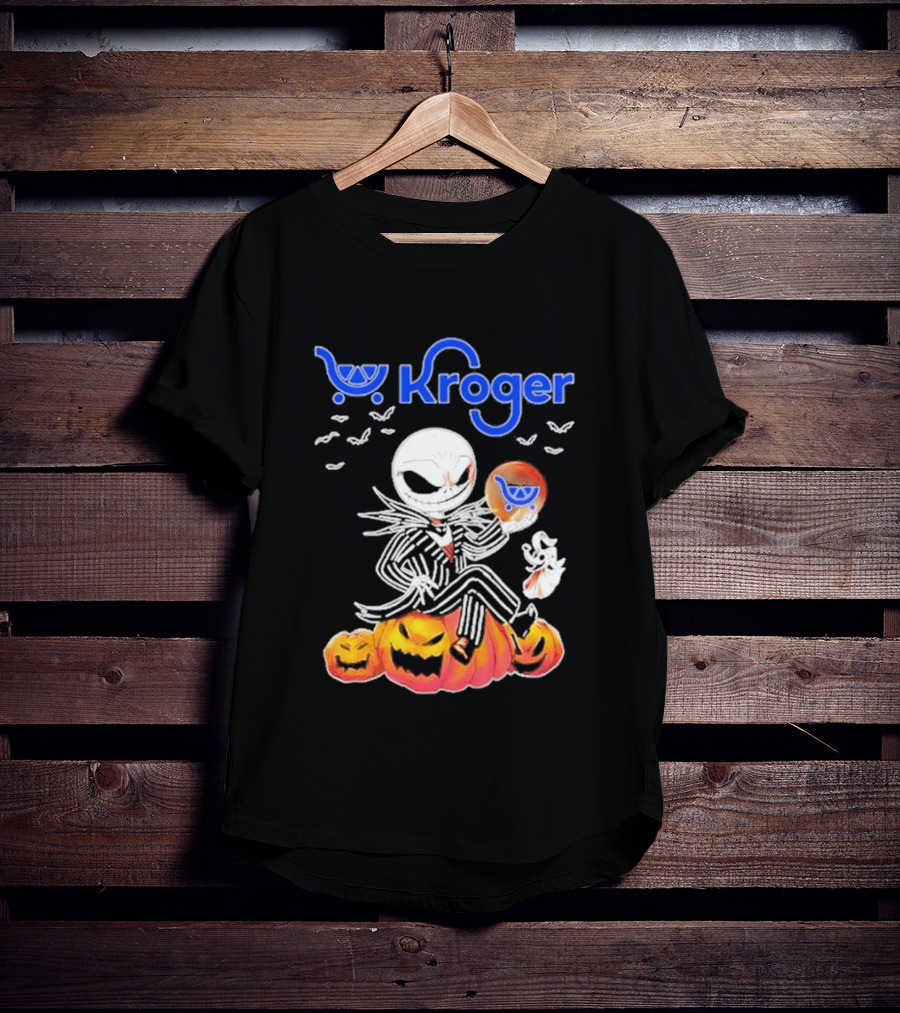 Kroger Jack Skellington Zero Halloween Pumpkin Balloons T-Shirt