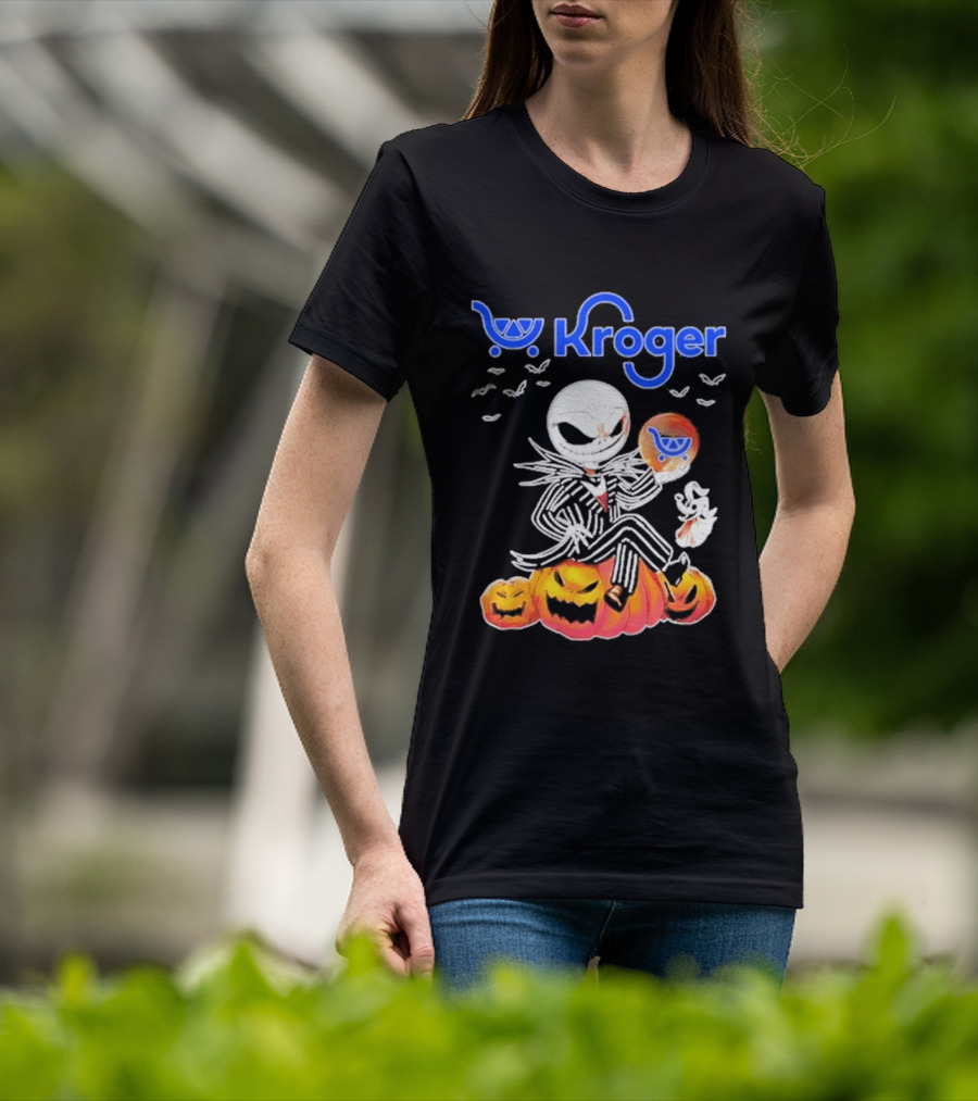 Kroger Jack Skellington Zero Halloween Pumpkin Balloons T-Shirt