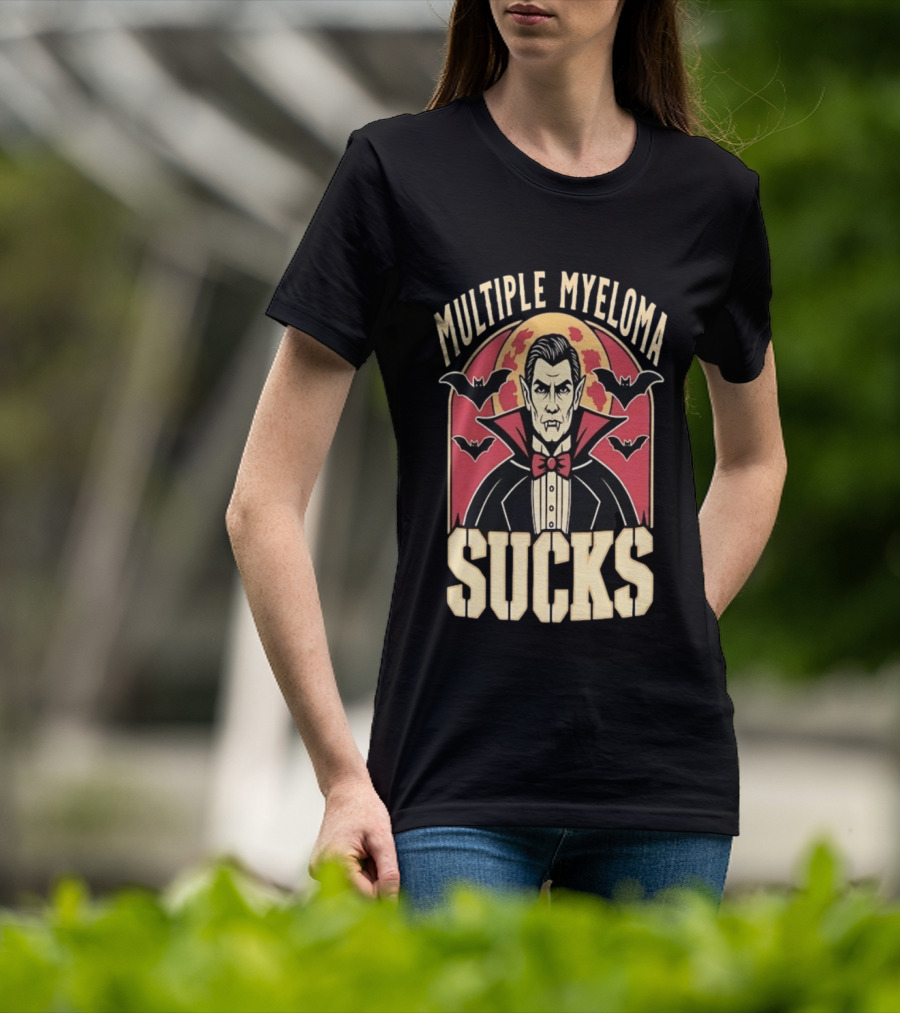 Multiple Myeloma Sucks Vampire Bats Awareness T-Shirt