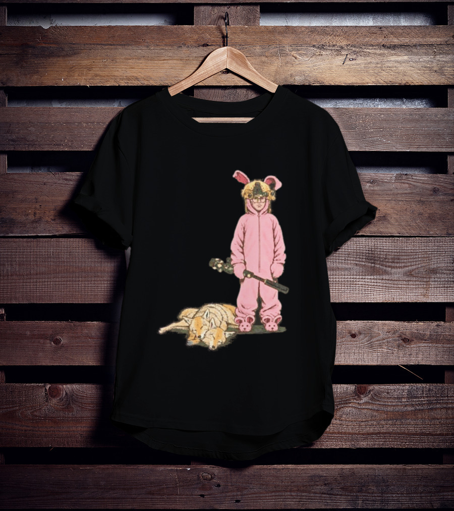 Pink Nightmare Bunny Suit Coyote Hunting Sniper T-Shirt