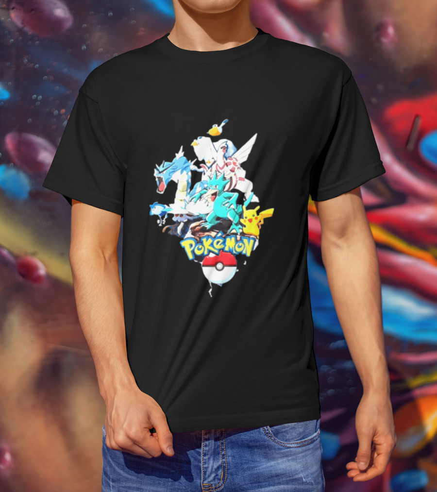 Pokemon Pikachu Gyarados Ralts Golduck Pelipper Dialga Poke Ball T-Shirt