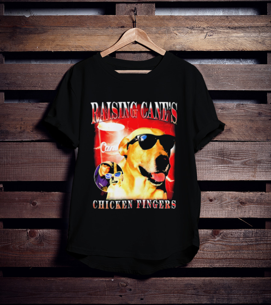 Raising Cane's Labrador Sunglasses Cup Chicken Fingers T-Shirt