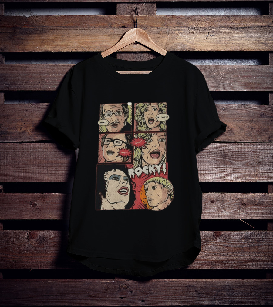 Rocky Horror Picture Show Comic Style Frank N Furter Janet Dr. Scott Brad T-Shirt