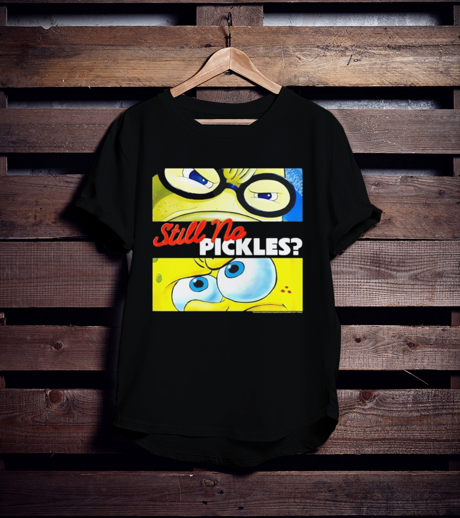 SpongeBob SquarePants Still No Pickles Nickelodeon Eyes Close Up T-Shirt