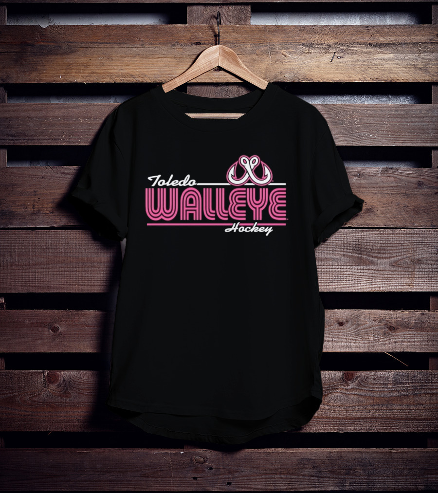Toledo Walleye Pink Hooks Hockey ECHL T-Shirt