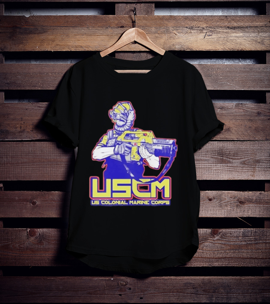 USCM US Colonial Marine Corps Alien Warrior T-Shirt