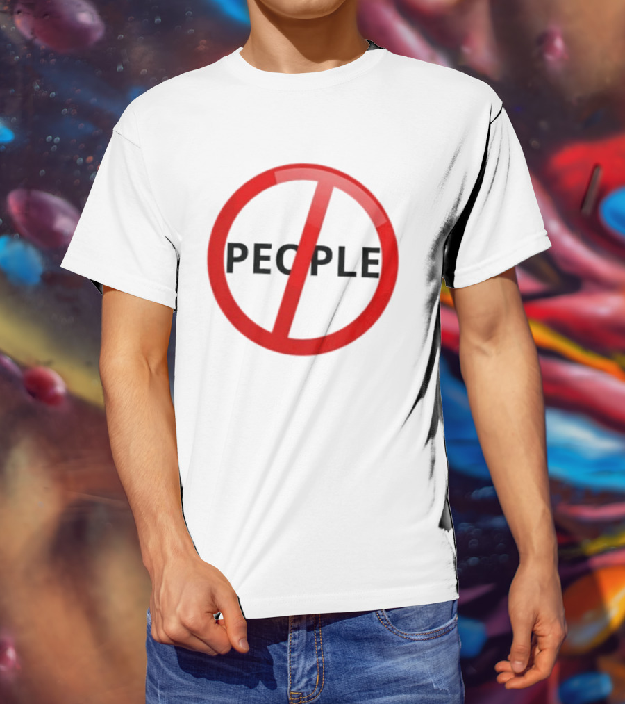 Anti People Prohibited Sign Introvert Social Distancing T-Shirt