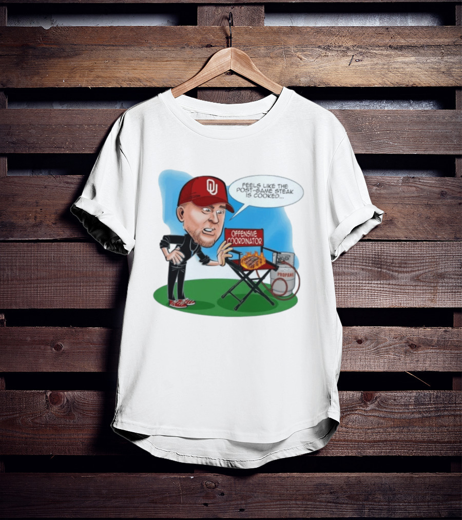 Brent Venables Oklahoma Sooners Offensive Coordinator Cartoon Steak Propane T-Shirt