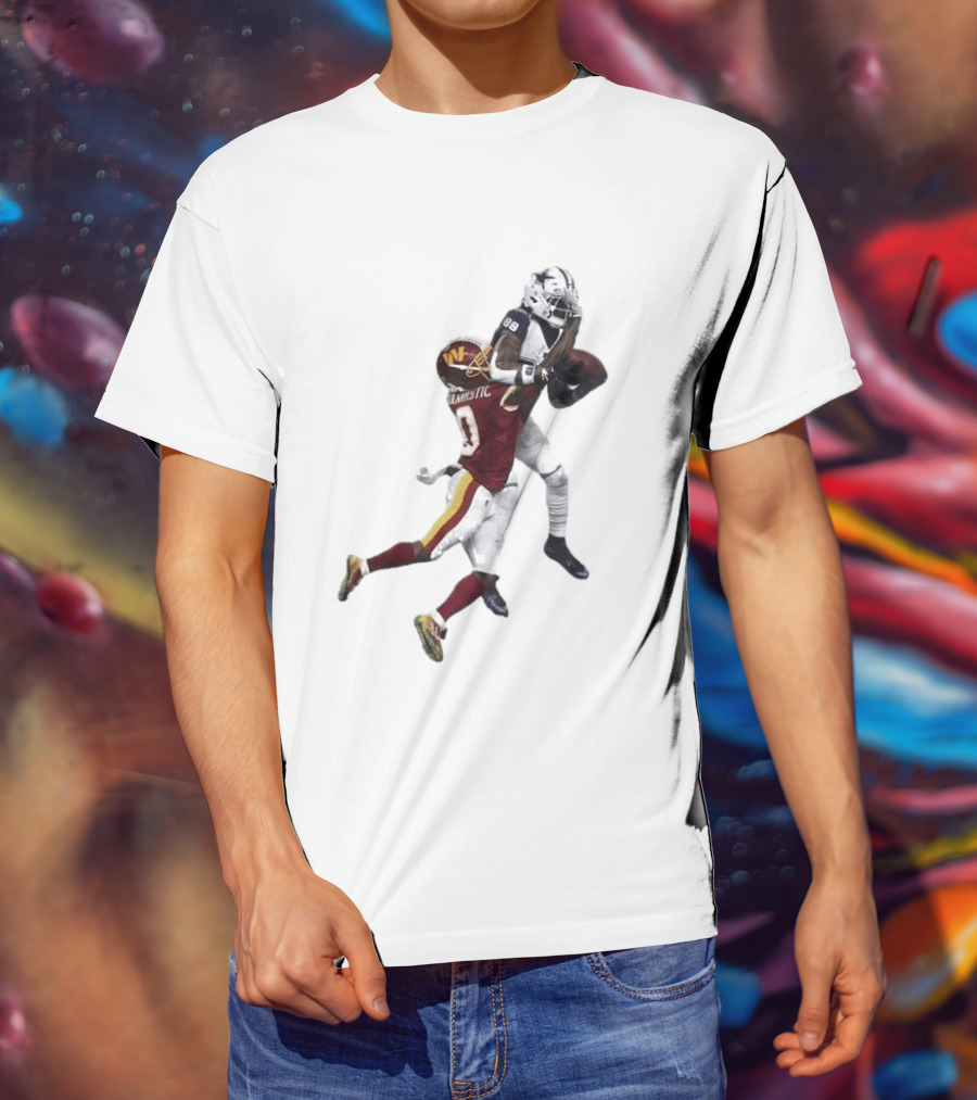 Ceedee Lamb Dak Prescott Record Breaking Touchdown Dallas Washington Football Moment T-Shirt