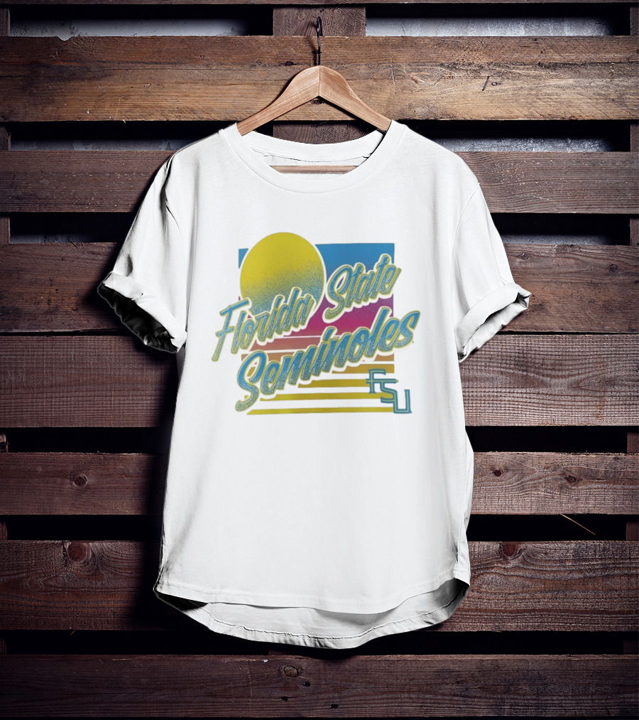 Florida State Seminoles FSU Retro College Sports Sunset T-Shirt