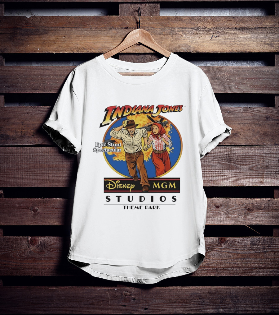 Indiana Jones Epic Stunt Spectacular Disney MGM Studios Theme Park T-Shirt