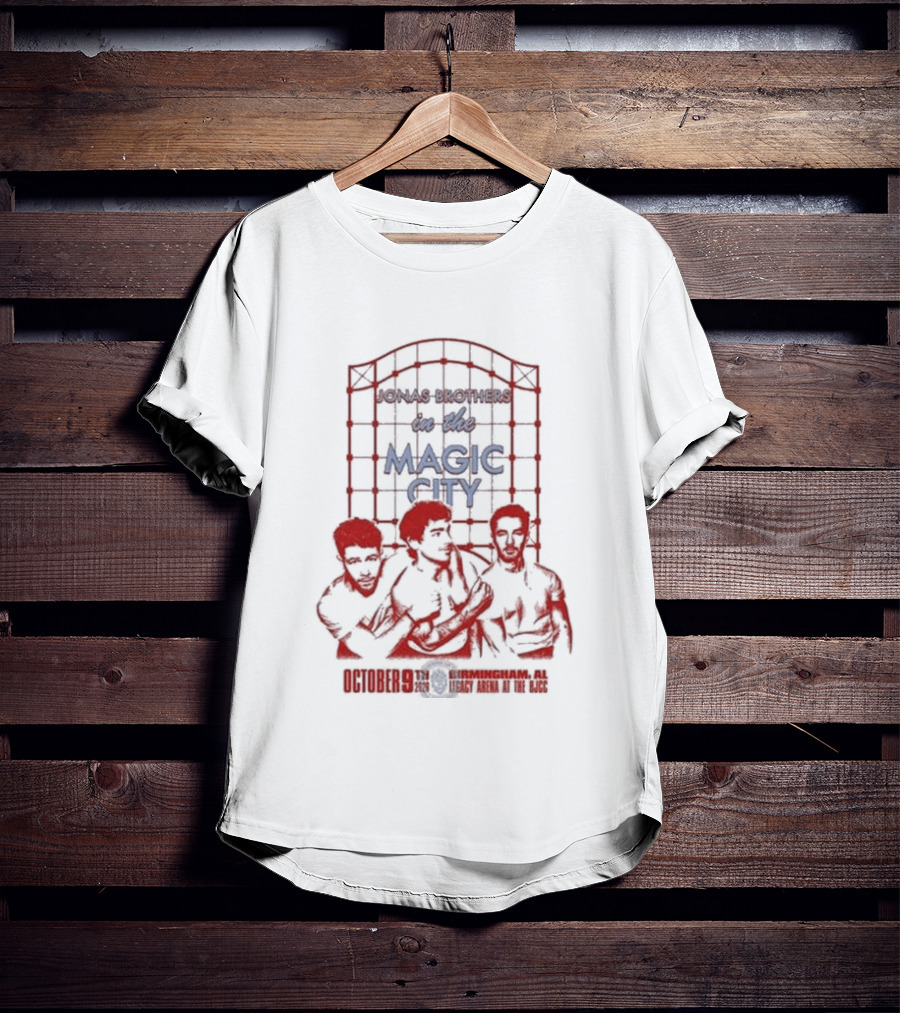 Jonas Brothers Burning Up Tour Birmingham Alabama Magic City T-Shirt