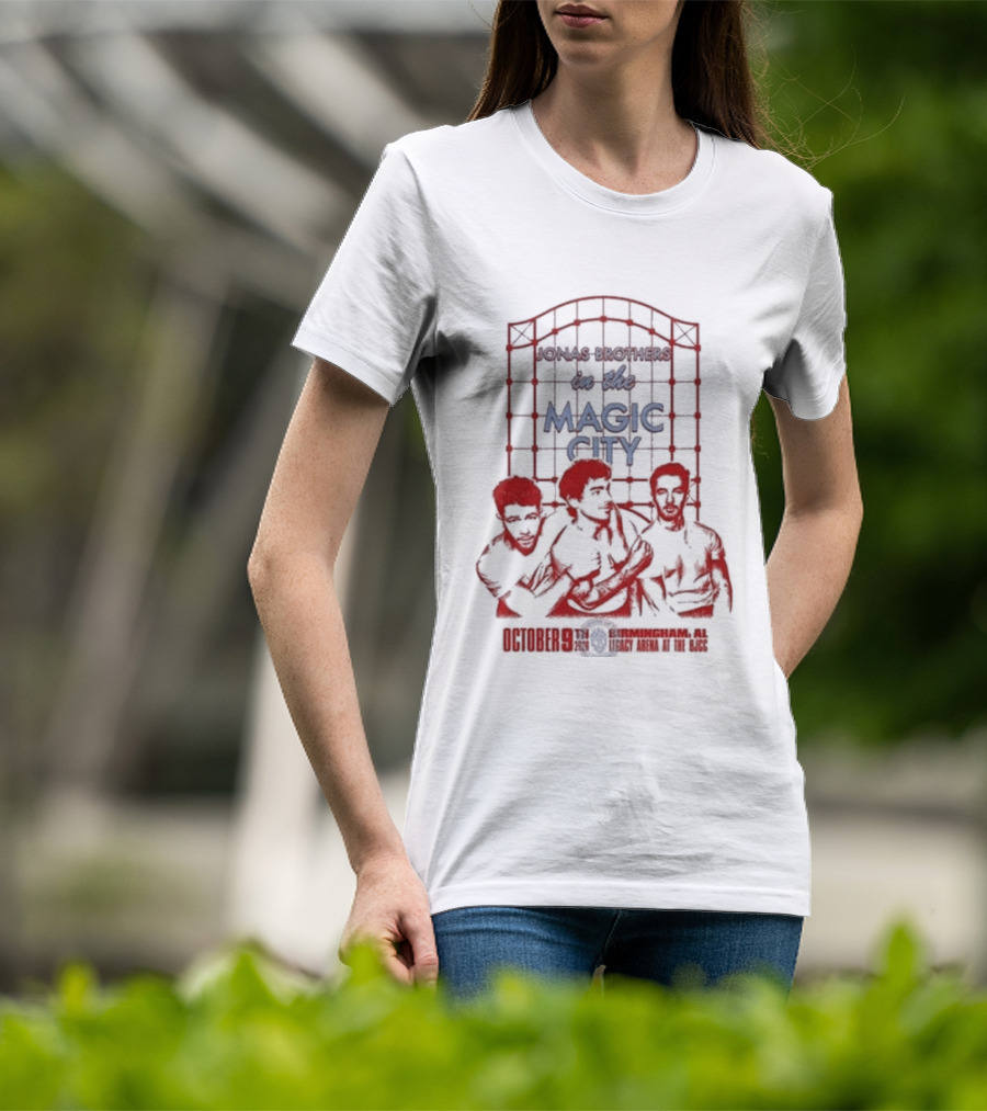 Jonas Brothers Burning Up Tour Birmingham Alabama Magic City T-Shirt