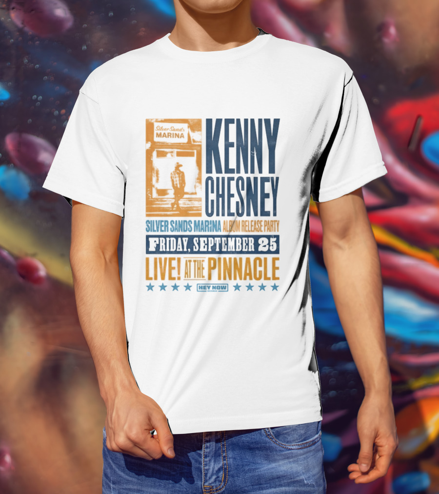Kenny Chesney Silver Sands Marina Album Release Party Friday September 25 Live At The Pinnacle Stars T-Shirt