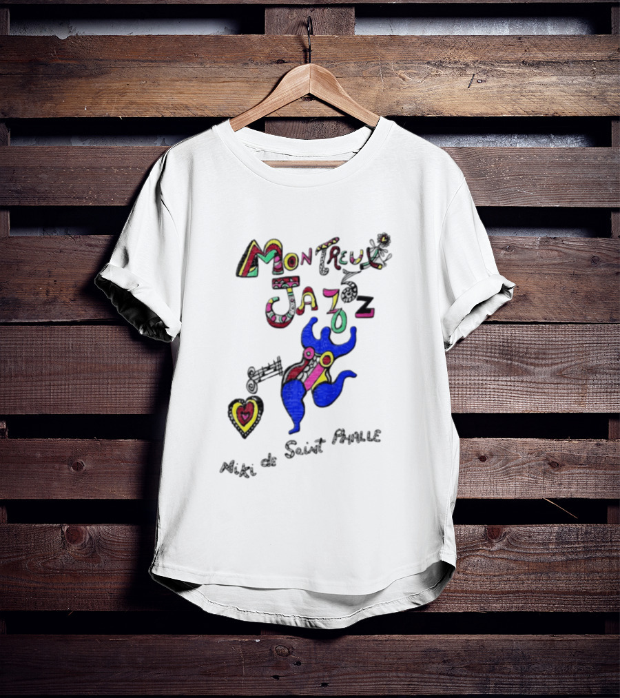Montreux Jazz Niki De Saint Phalle Colorful Dancing Figure Music T-Shirt