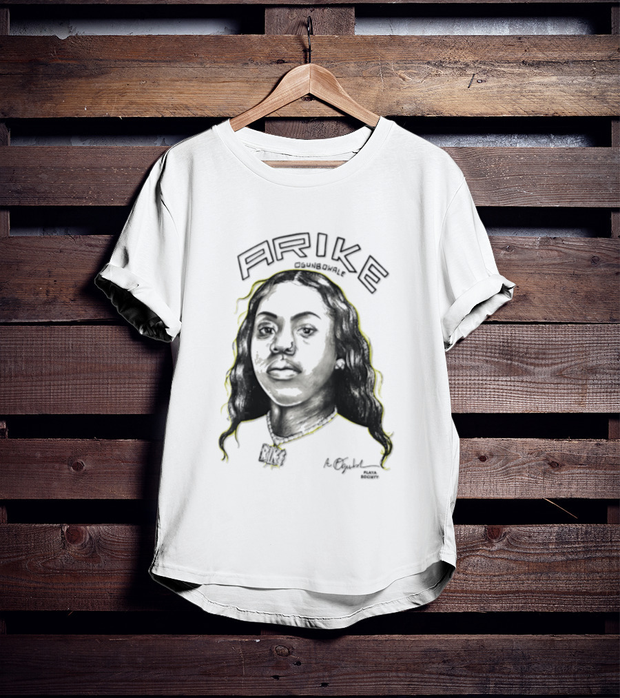 Playa Society Arike Ogunbowale Portrait With Necklace T-Shirt