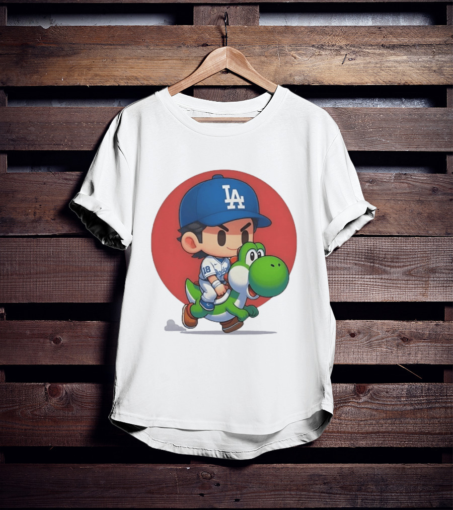 Los Angeles Dodgers Shohei Ohtani 18 Riding Yoshi T-Shirt