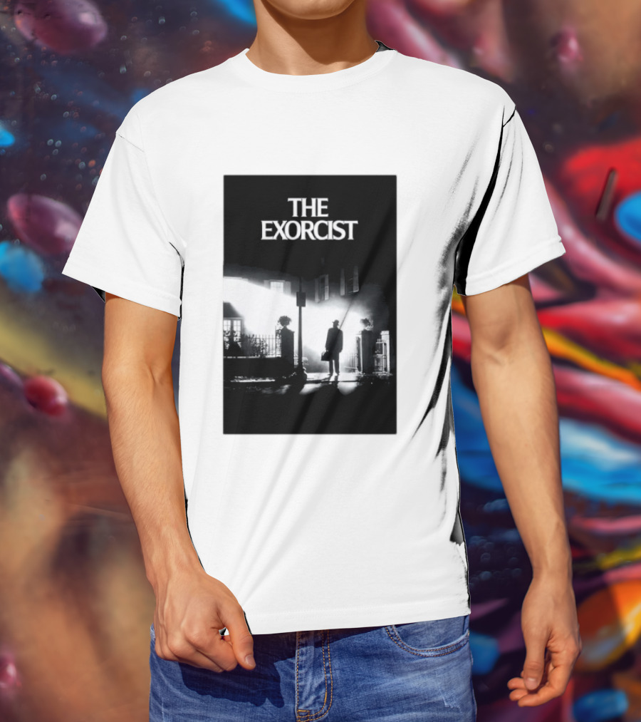 The Exorcist Iconic Horror Movie Walking Man Shadow Scene T-Shirt