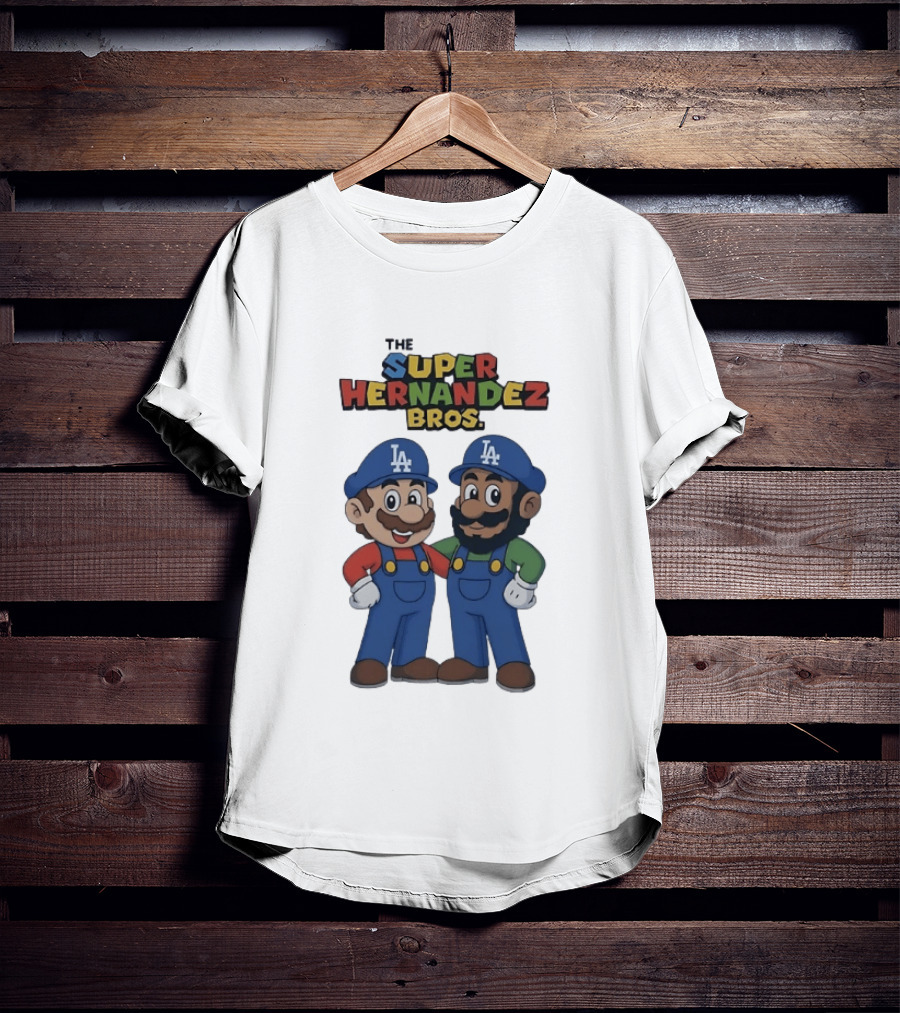 The Super Hernandez Bros Los Angeles Dodgers LA Cap Characters T-Shirt