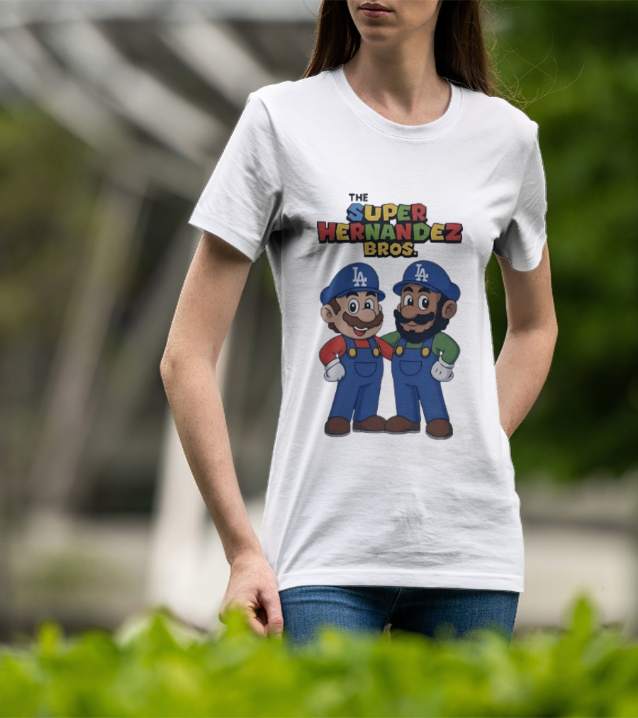 The Super Hernandez Bros Los Angeles Dodgers LA Cap Characters T-Shirt