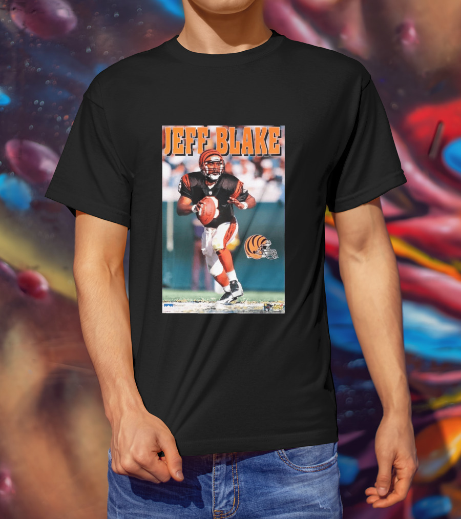 Cincinnati Bengals Jeff Blake Quarterback Action NFL Football T-Shirt