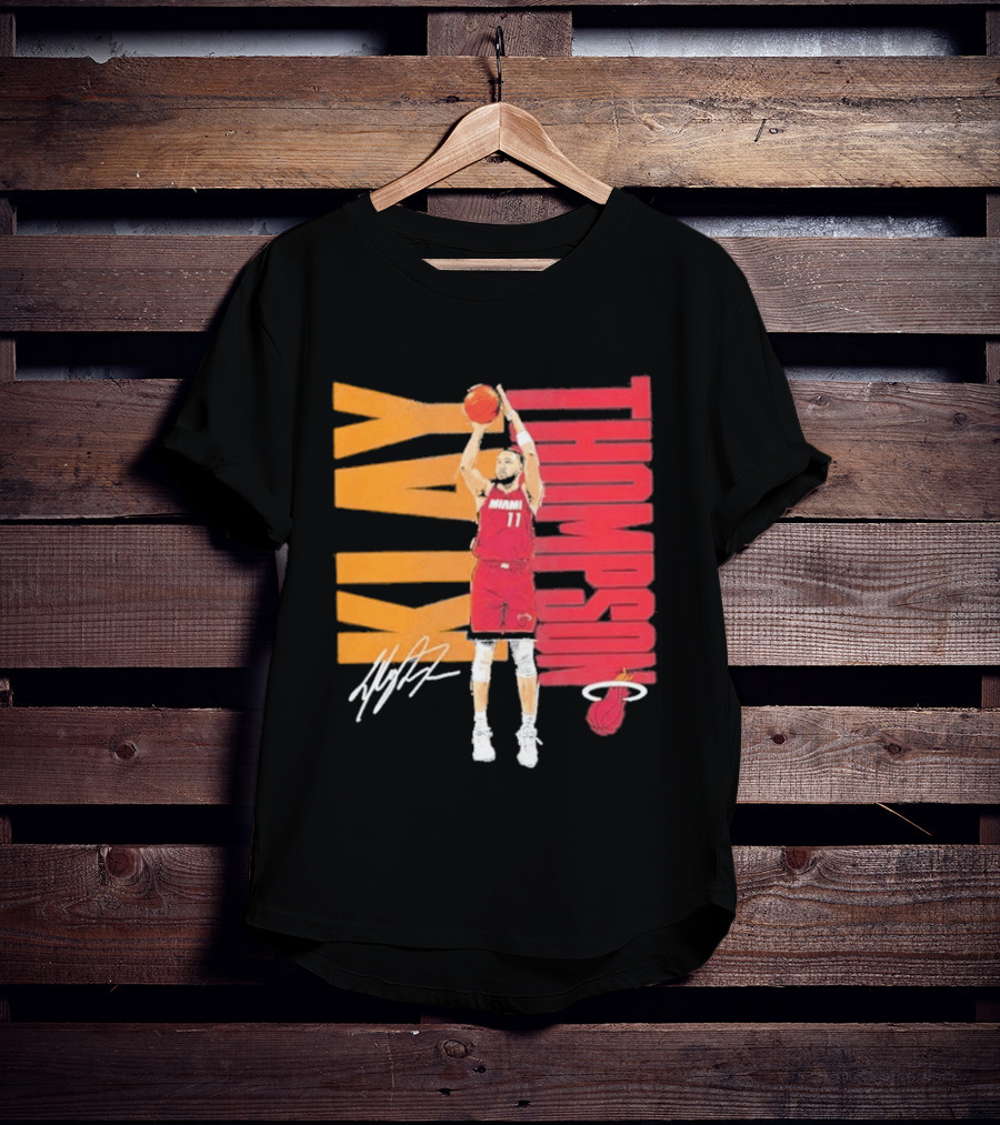 Klay Thompson Miami Heat 11 Basketball Player Signature T-Shirt