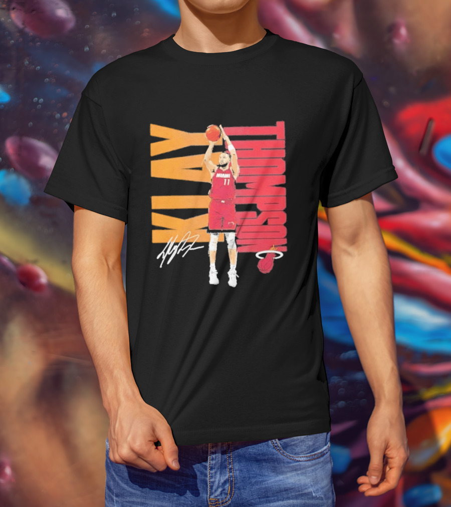 Klay Thompson Miami Heat 11 Basketball Player Signature T-Shirt