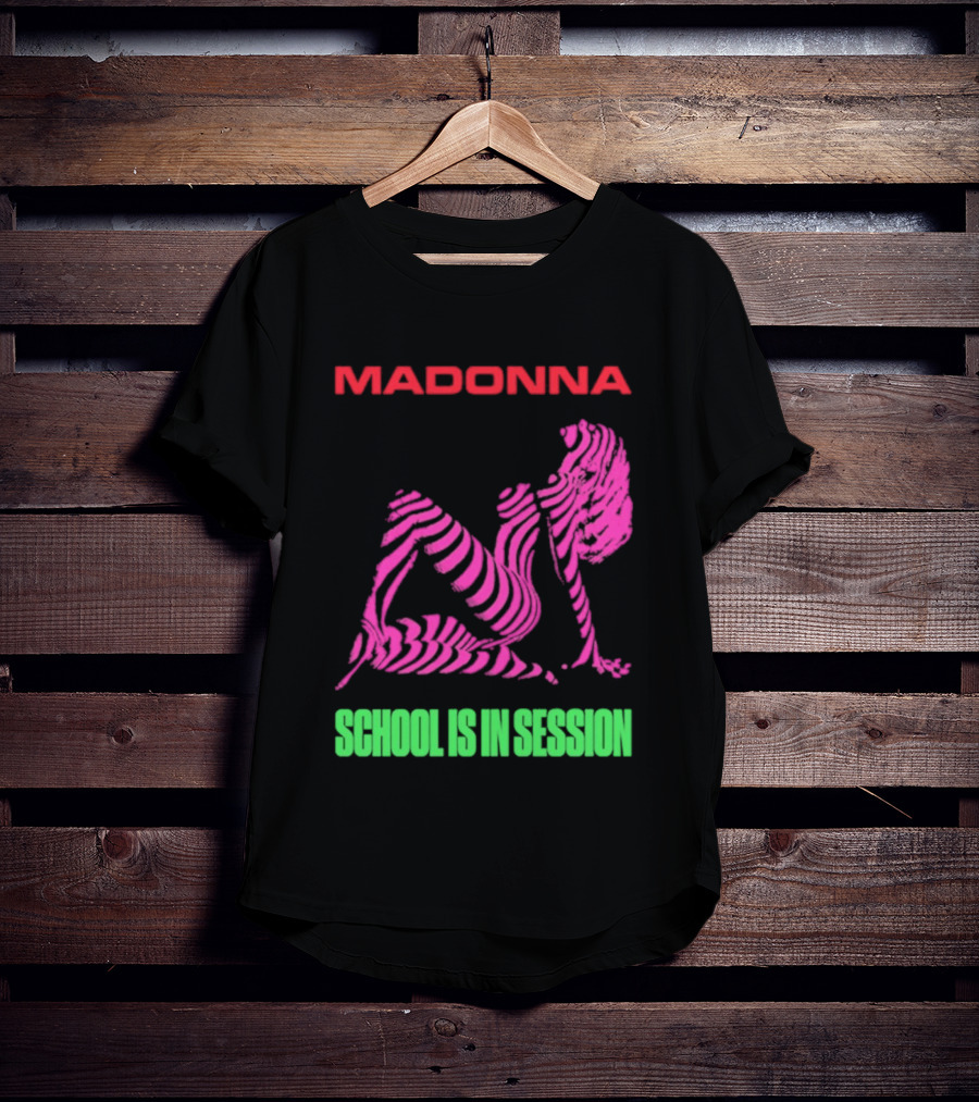 Madonna School Is In Session Pink T-Shirt