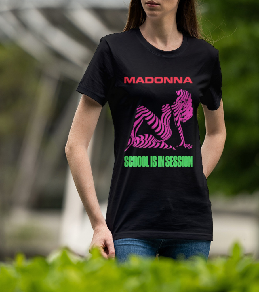 Madonna School Is In Session Pink T-Shirt