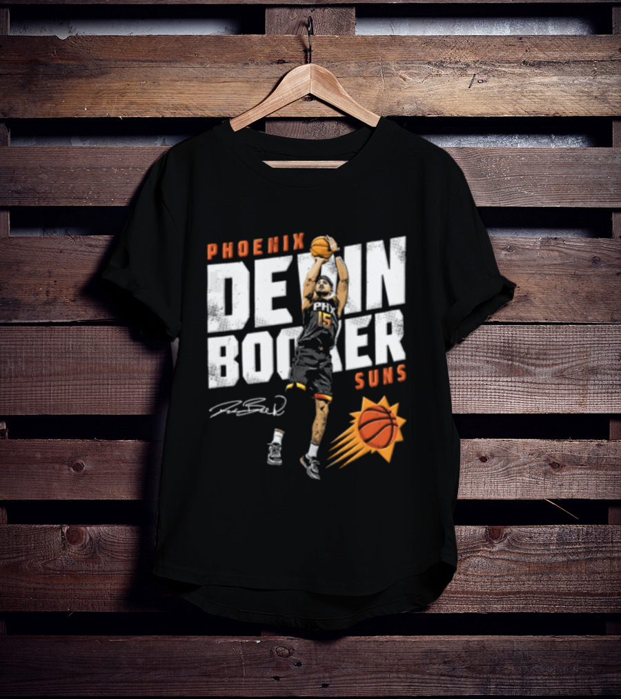 Phoenix Suns Devin Booker Jump Shot NBA Basketball T-Shirt