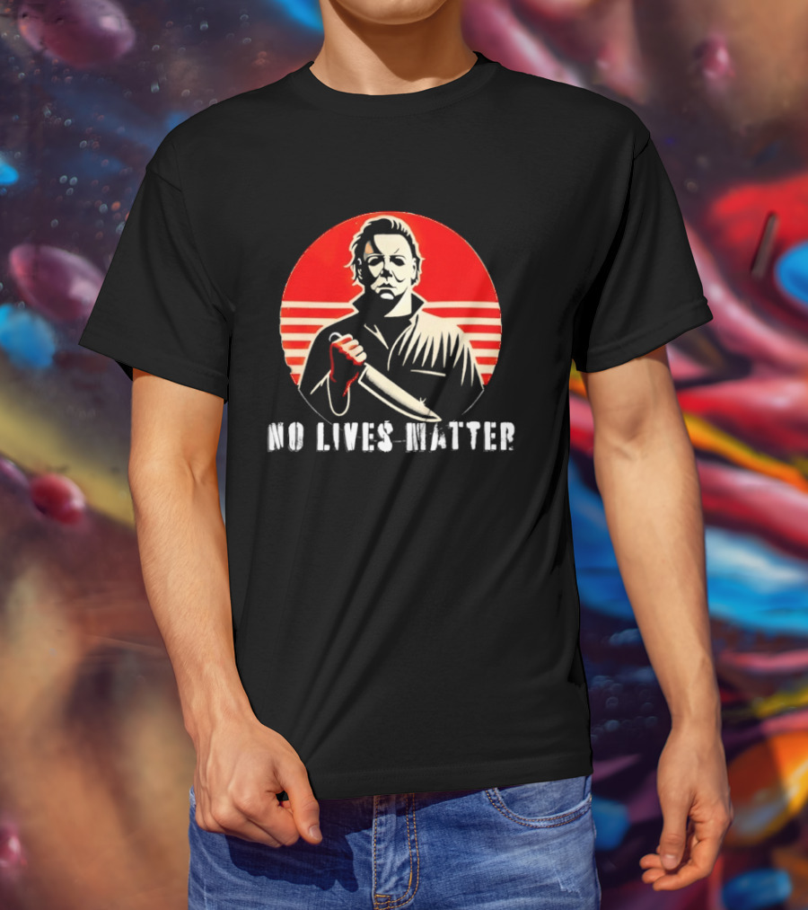 Michael Myers No Lives Matter Knife Icon Horror Movie T-Shirt