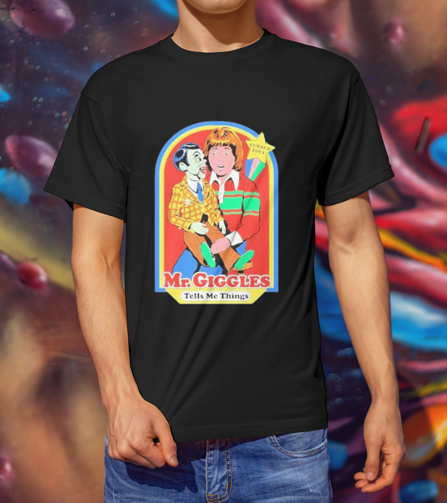 Mr Giggles Cursed Toys Tells Me Things T-Shirt