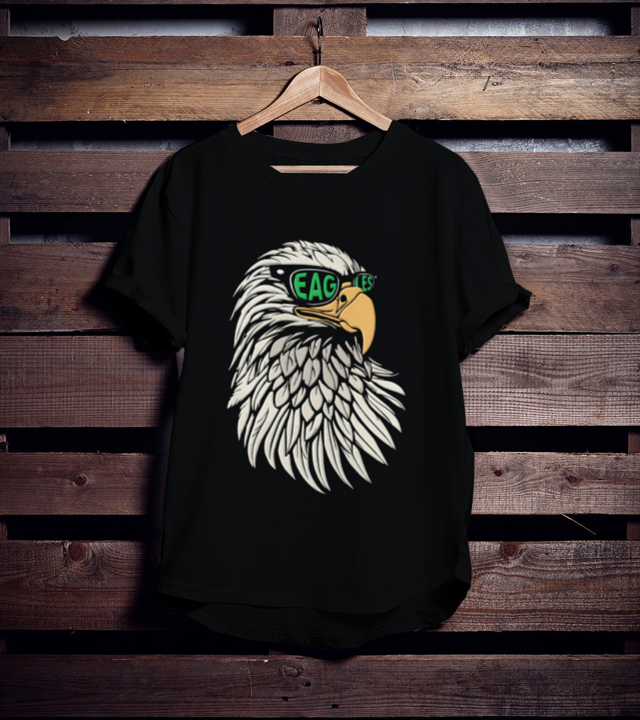 Philadelphia Eagles Bald Eagle Head With Sunglasses T-Shirt