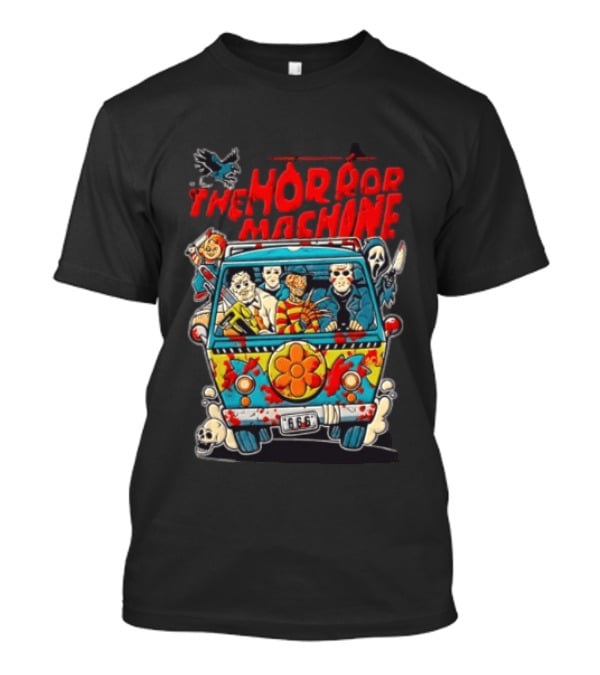 The Horror Machine Halloween Movie Icons Spooky Van Adventure T-Shirt