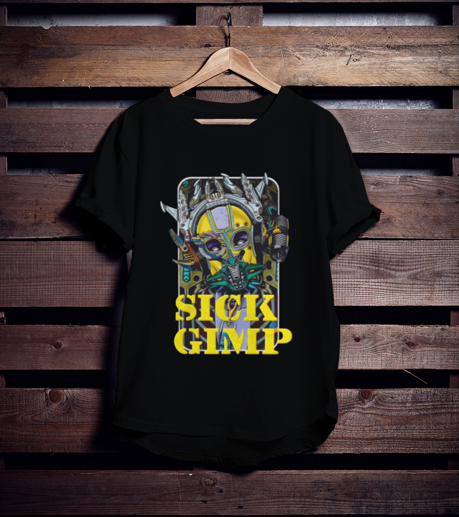 Sick Gimp Cybernetic Masked Figure Futuristic T-Shirt