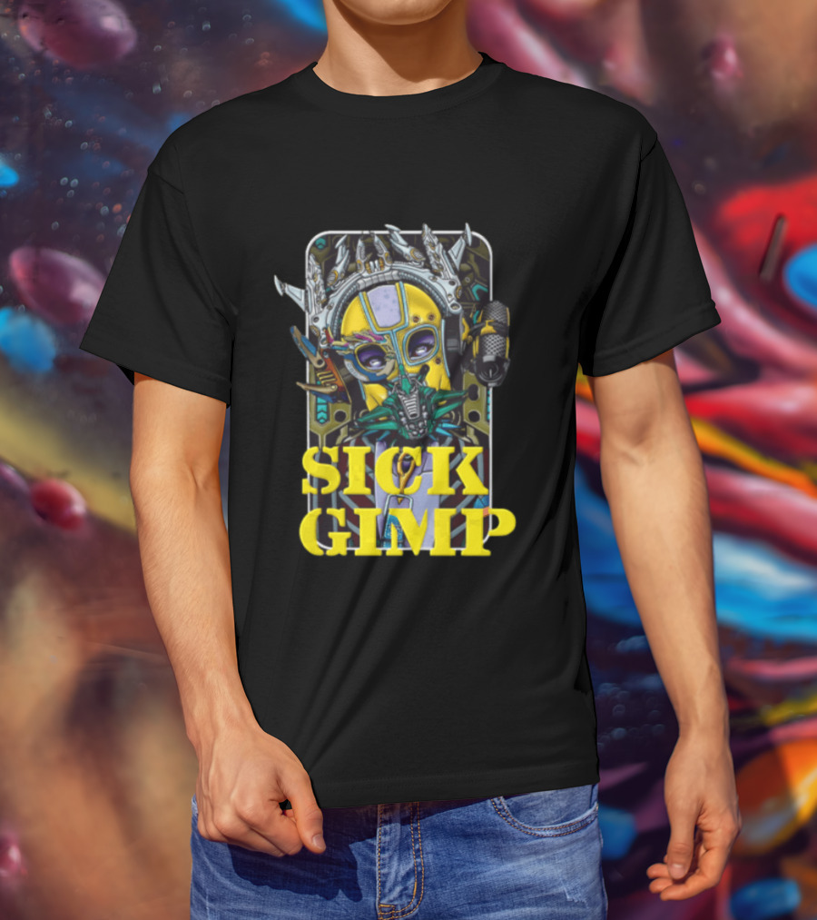 Sick Gimp Cybernetic Masked Figure Futuristic T-Shirt