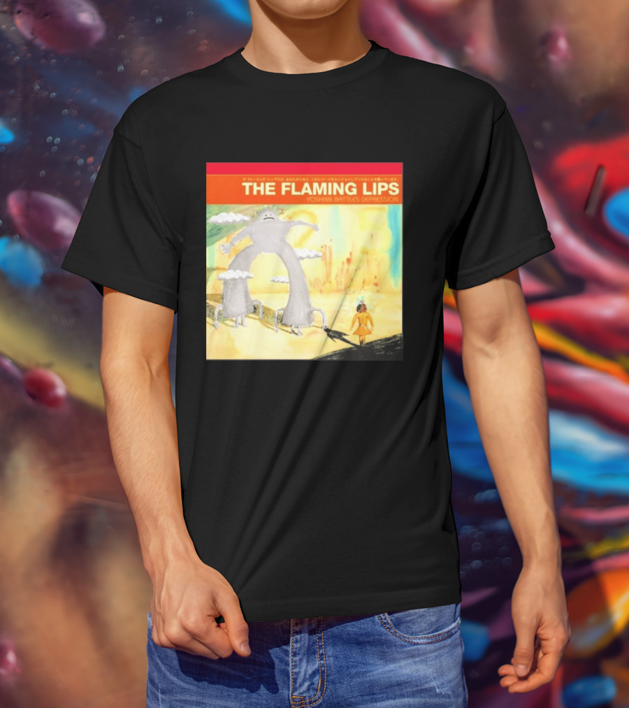 The Flaming Lips Yoshimi Battles Depression Mystery Creature And Girl In Fantasy World T-Shirt