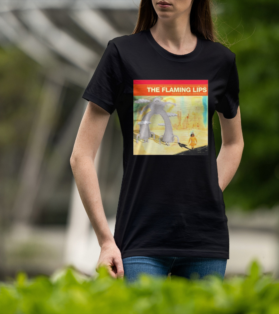 The Flaming Lips Yoshimi Battles Depression Mystery Creature And Girl In Fantasy World T-Shirt
