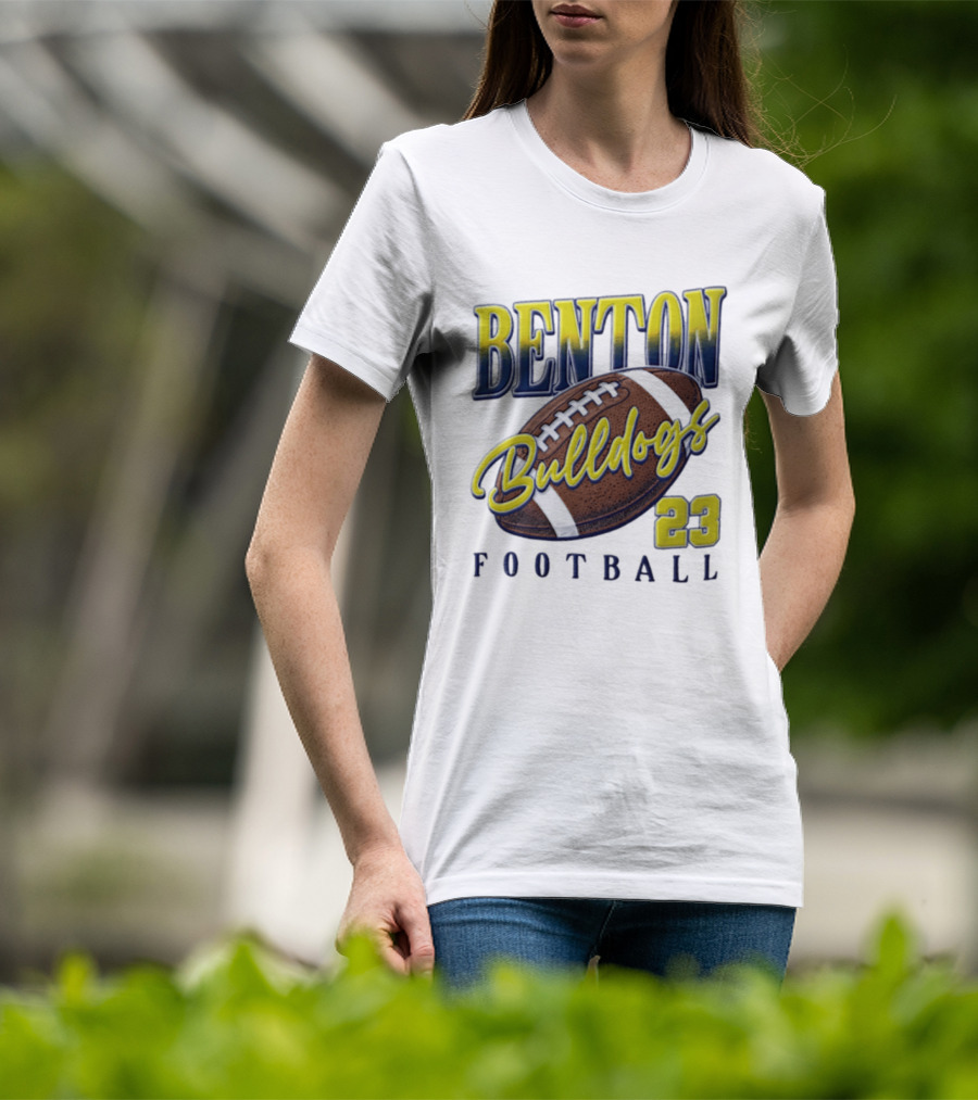 Benton Bulldogs 23 Football Team Spirit Fan Gear T-Shirt