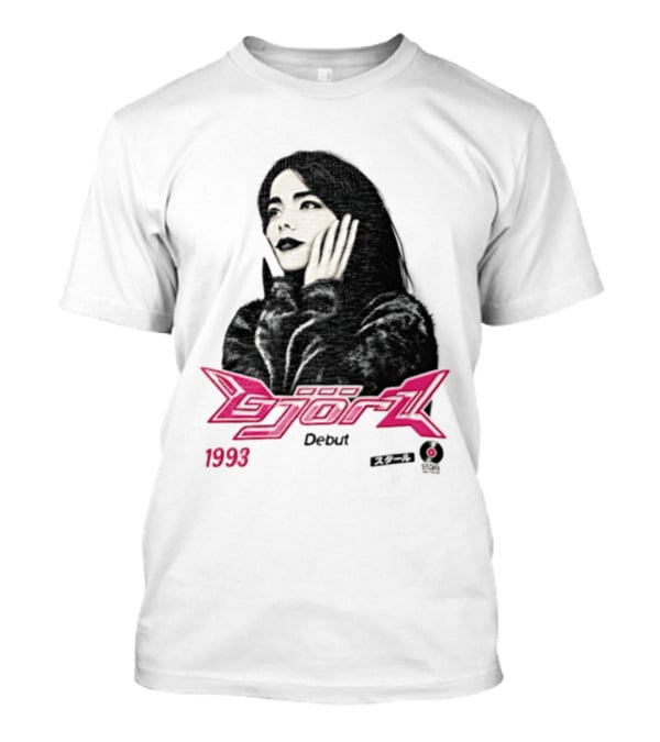 Bjork Debut 1993 Woman Hands On Face Pink T-Shirt