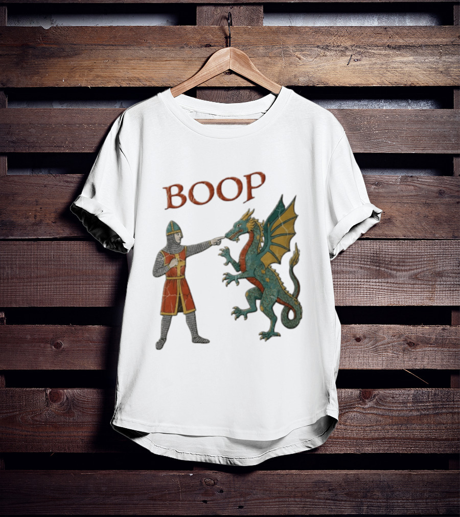 Knight Pointing Boop Dragon Encounter T-Shirt