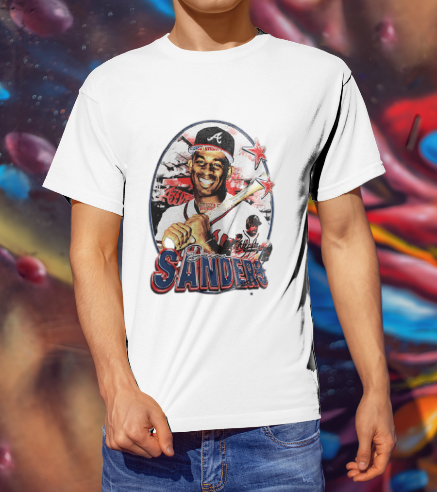 Deion Sanders Atlanta Braves MLB Stars Baseball Sports Memorabilia T-Shirt