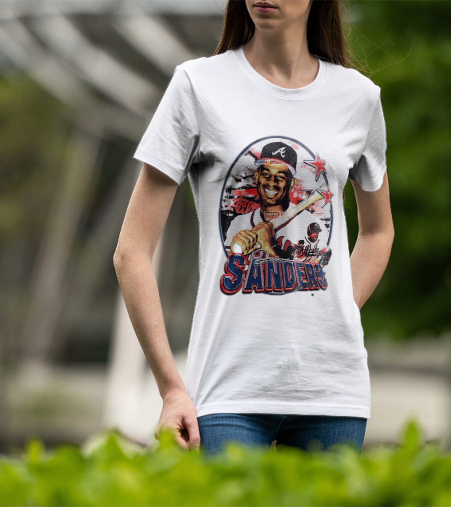 Deion Sanders Atlanta Braves MLB Stars Baseball Sports Memorabilia T-Shirt