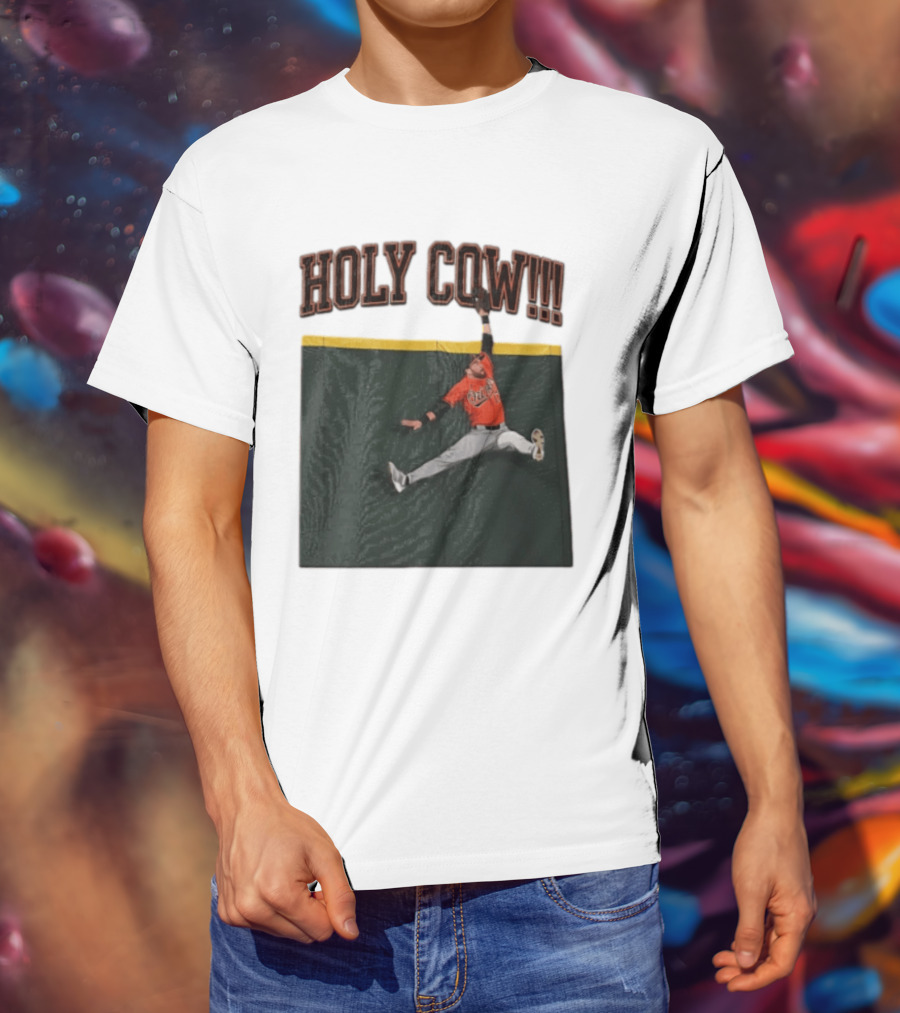 Holy Cow Colton Cowser Baltimore Orioles Catch 2026 T-Shirt