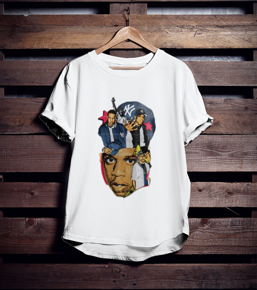 Jay Z New York Yankees Statue Of Liberty Stars T-Shirt