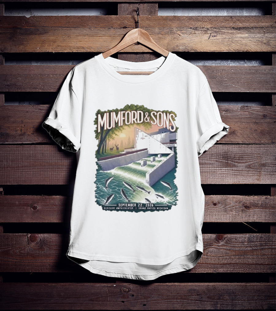 Mumford & Sons September 22 2026 Grand Rapids Michigan Acrisure Amphitheater T-Shirt