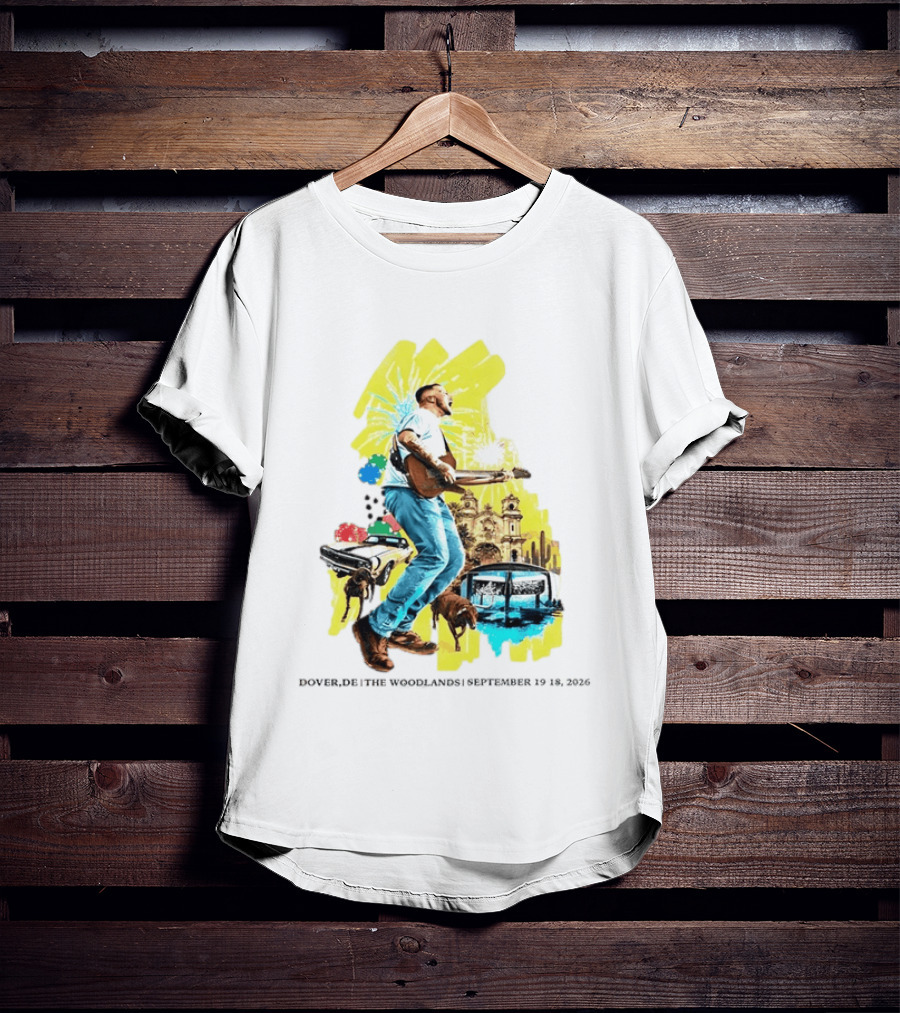 The Woodlands Concert Dover DE September 2026 Vintage Car Fireworks Artistry T-Shirt