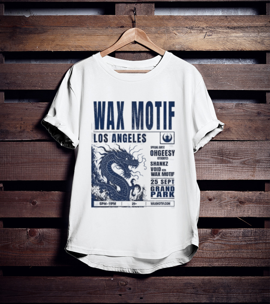 Wax Motif Los Angeles Grand Park Event With Ohgeesy September 25 2026 Dragon T-Shirt
